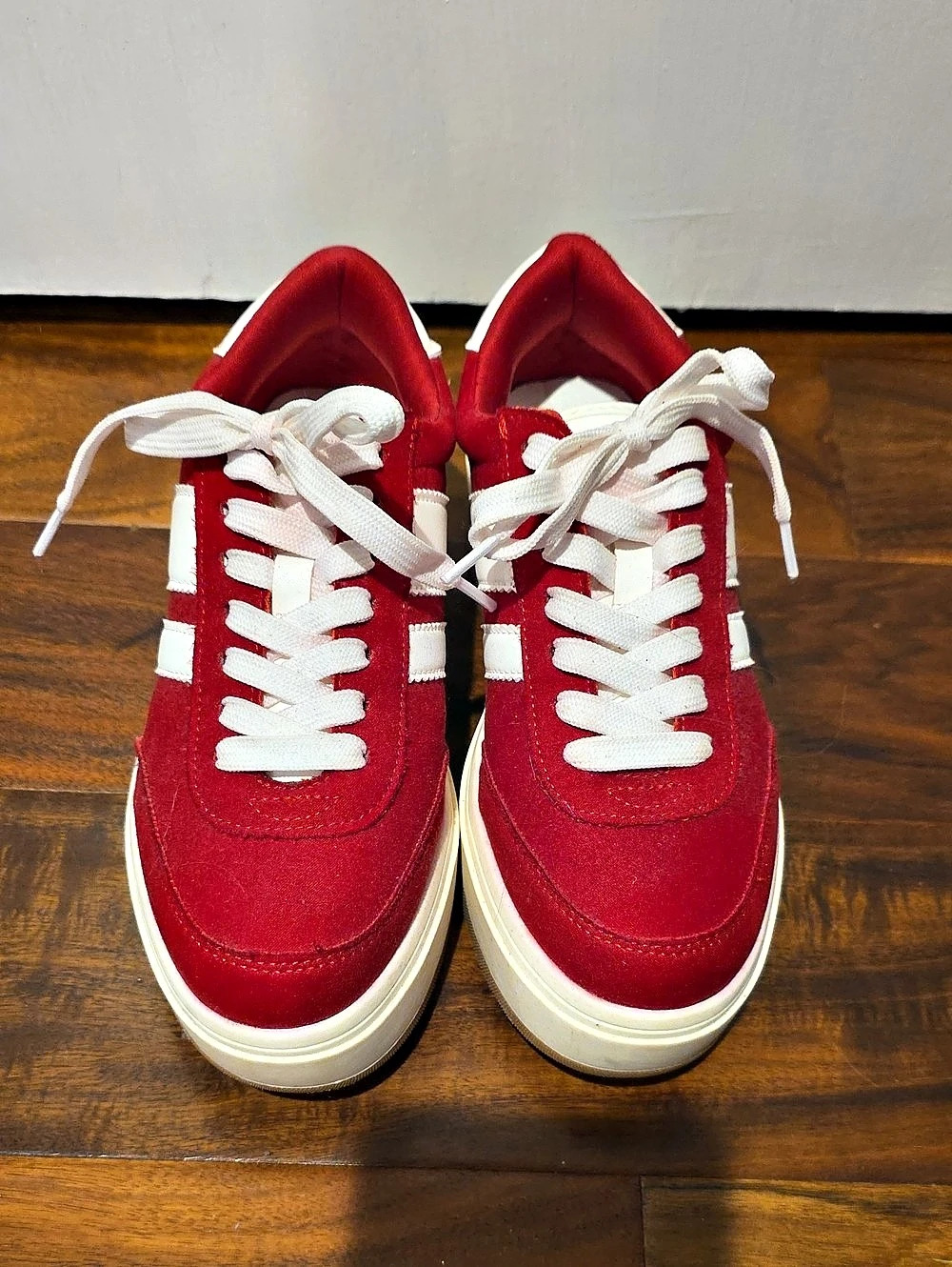 Madden Girl Red & White Sneakers